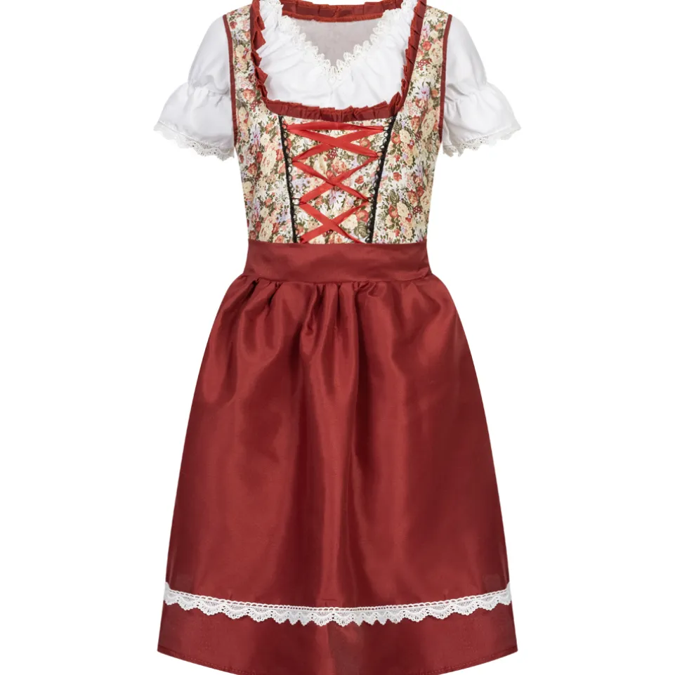 Dirndl Damen Oktoberfest-Kostüm MIESEPETER® weinrot