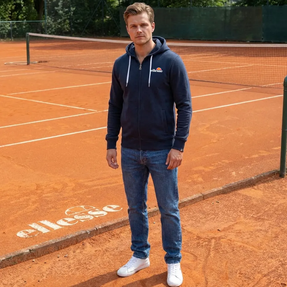 ellesse Klemerio Full Zip Herren Kapuzen Sweatjacke SOP23857-Navy
