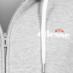 ellesse Klemerio Full Zip Herren Kapuzen Sweatjacke SOP23857-Lt Grey Marl