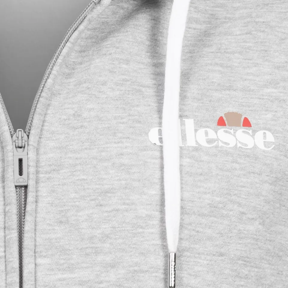 ellesse Klemerio Full Zip Herren Kapuzen Sweatjacke SOP23857-Lt Grey Marl