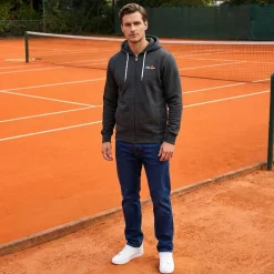 ellesse Klemerio Full Zip Herren Kapuzen Sweatjacke SOP23857-Dk Grey