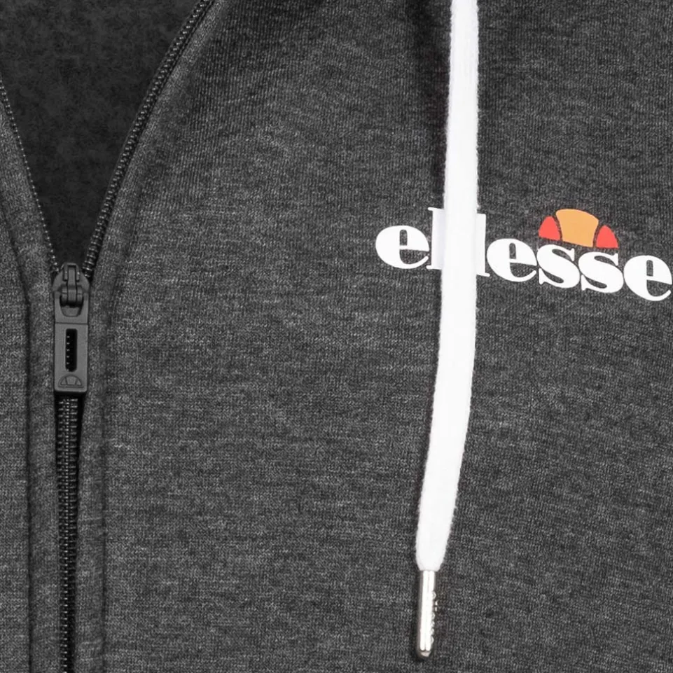 ellesse Klemerio Full Zip Herren Kapuzen Sweatjacke SOP23857-Dk Grey
