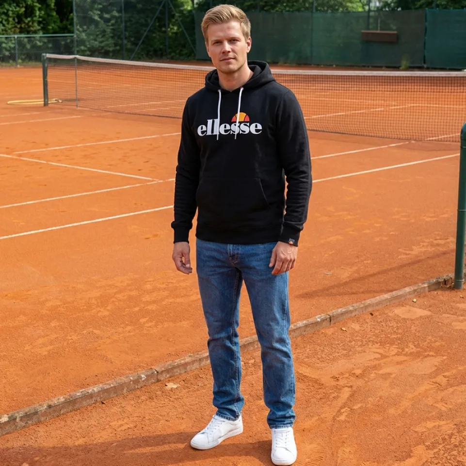 ellesse Monesiglio Hoody Herren Kapuzen Sweatshirt SOP23865-Black