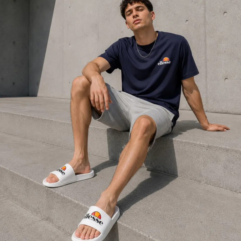 ellesse Slider Herren Badelatschen weiß Adelaide-White