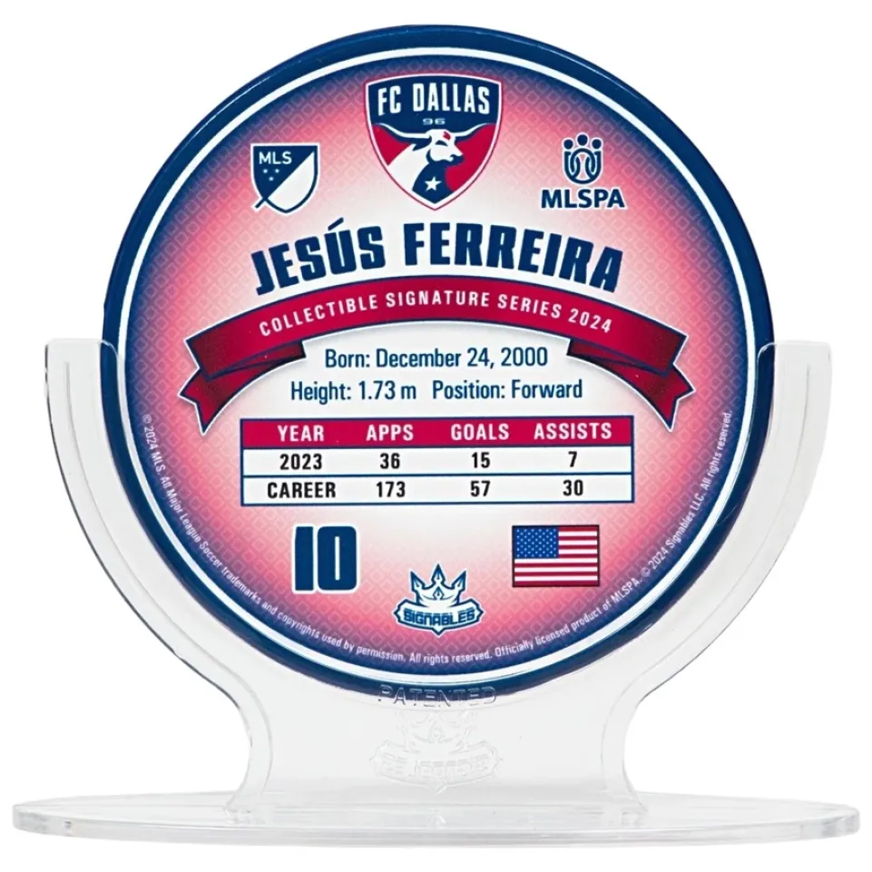 FC Dallas Jesus Ferreira #10 Fußball Sammlerstück 14 cm 850056417372