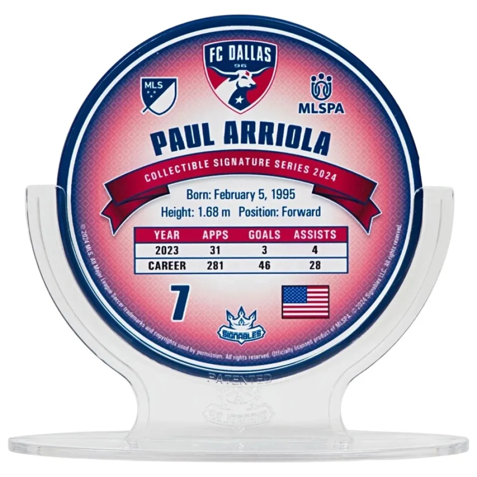 FC Dallas Paul Arriola #7 Fußball Sammlerstück 14 cm 850056417396
