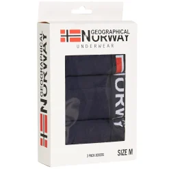 Geographical Norway Herren Boxershorts 3er-Pack navy Pack-3-Navy