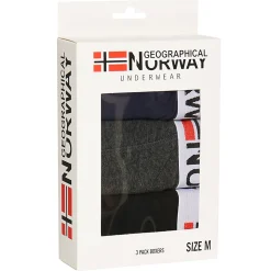 Geographical Norway Herren Boxershorts 3er-Pack Pack-3-Tricolor-White