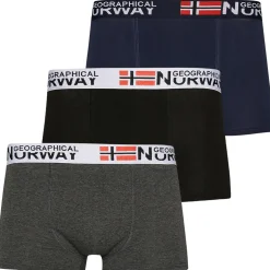 Geographical Norway Herren Boxershorts 3er-Pack Pack-3-Tricolor-White