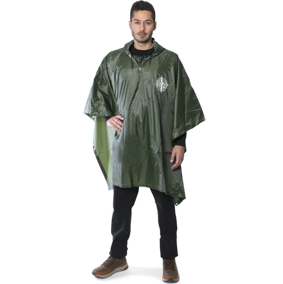 GOGLAND® Monsun Regenponcho grün