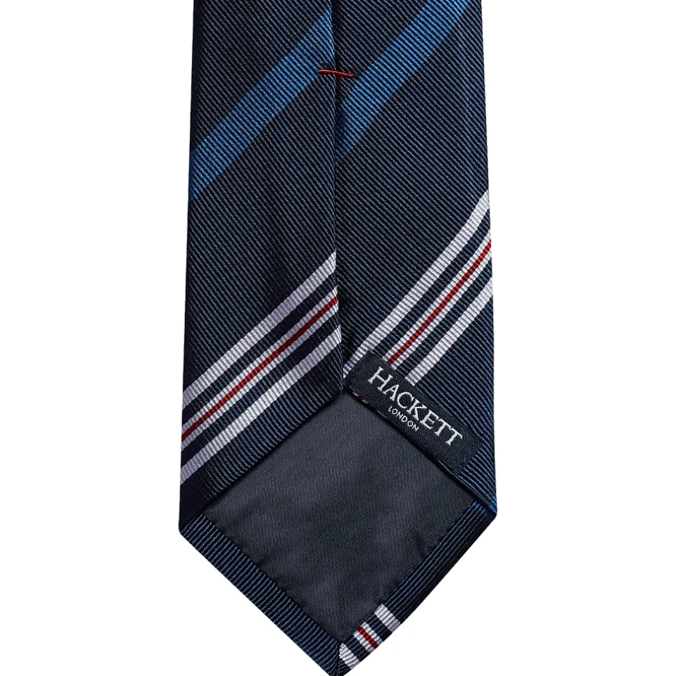 Hackett London Elegant Regatta Stripe Seide Krawatte HM053206-595