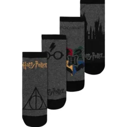 Harry Potter "Hogwarts Mix" Herren Sneaker Socken 4 Paar 013332