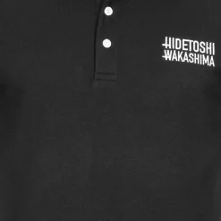 HIDETOSHI WAKASHIMA "Koshigaya" Herren Polo-Shirt schwarz
