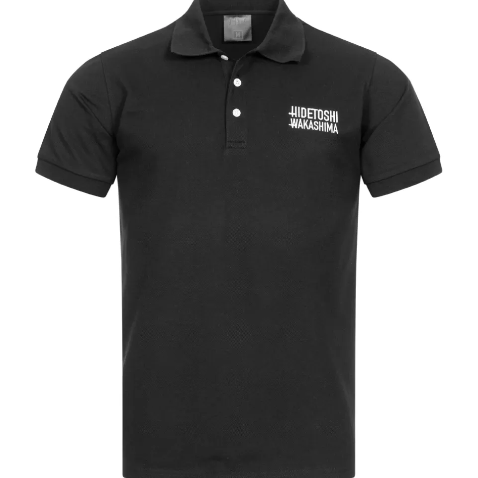 HIDETOSHI WAKASHIMA "Koshigaya" Herren Polo-Shirt schwarz