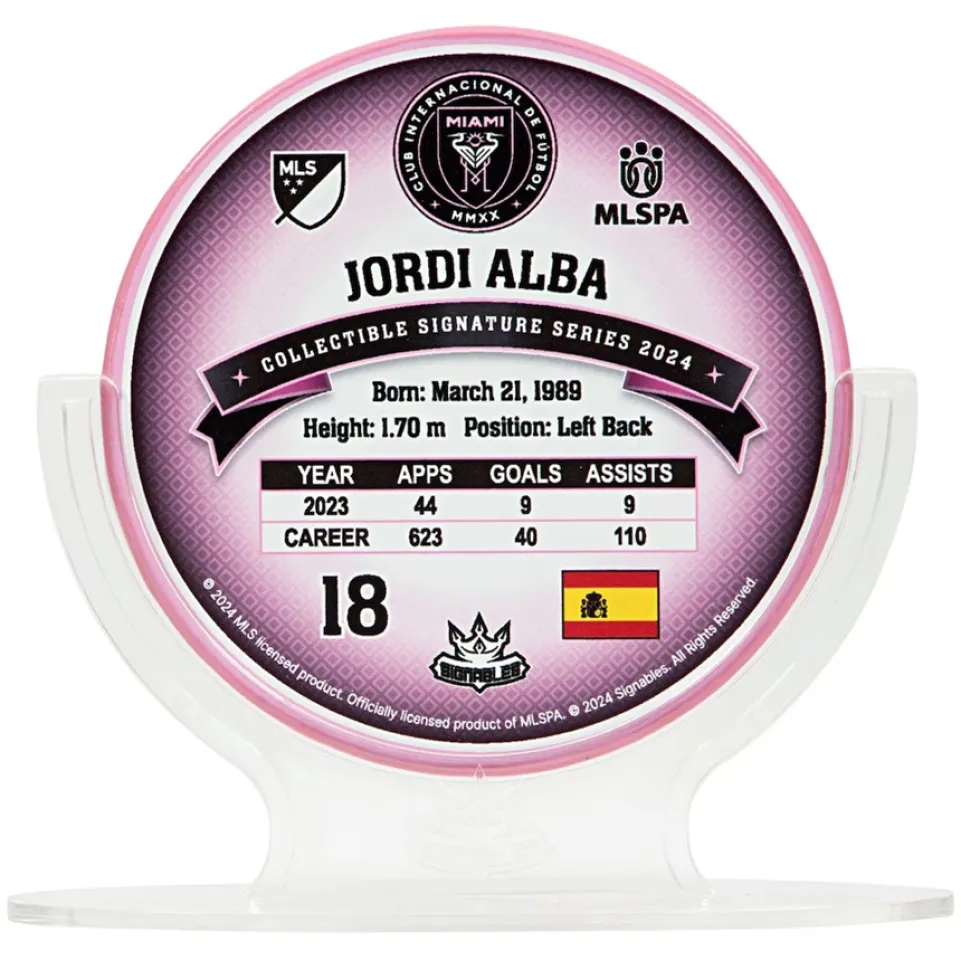 Inter Miami Jordi Alba #18 Fußball Sammlerstück 14 cm 850056417303