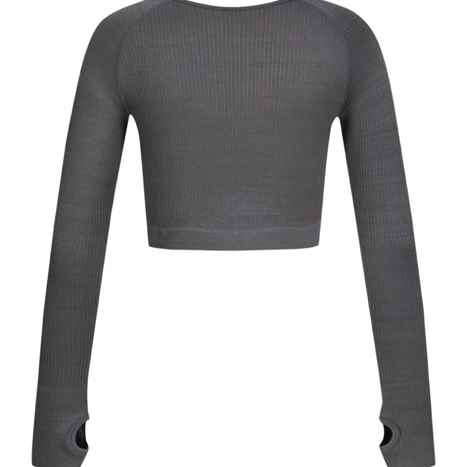 JELEX "Amelia" Damen Fitness Langarm Top grau