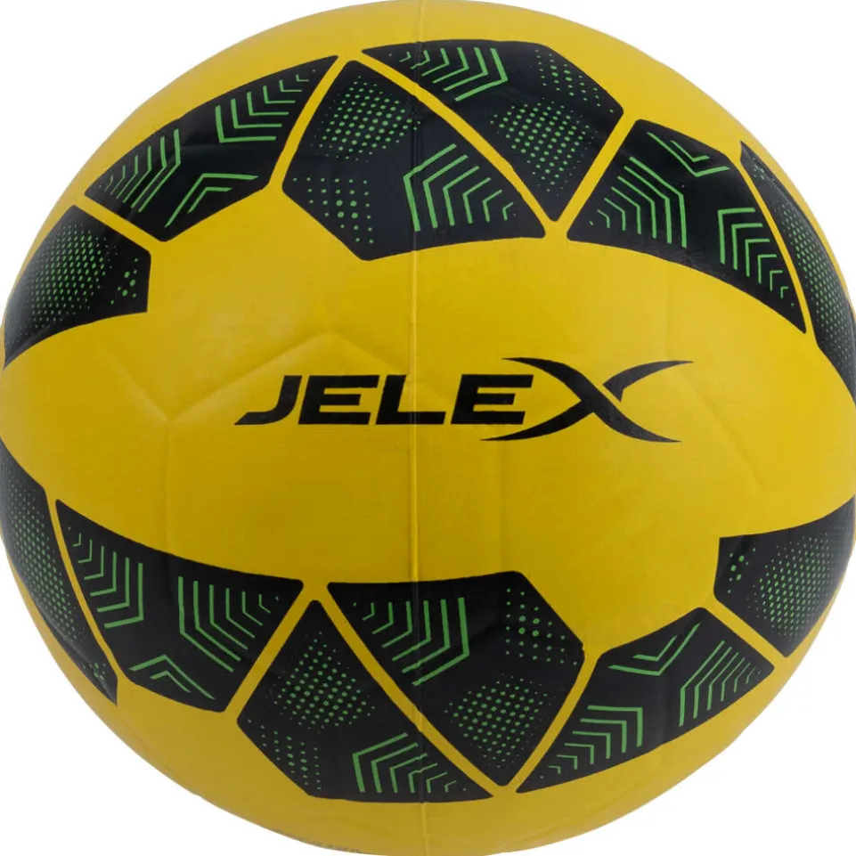 JELEX Bolzplatzheld Gummi Fußball schwarz-gelb