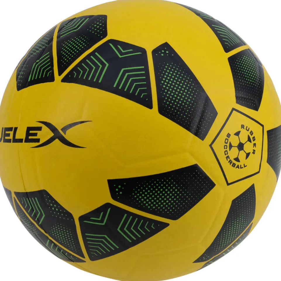 JELEX Bolzplatzheld Gummi Fußball schwarz-gelb