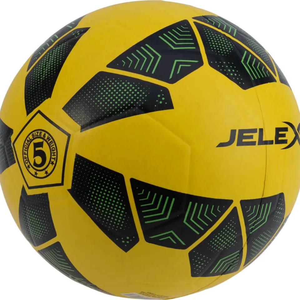 JELEX Bolzplatzheld Gummi Fußball schwarz-gelb