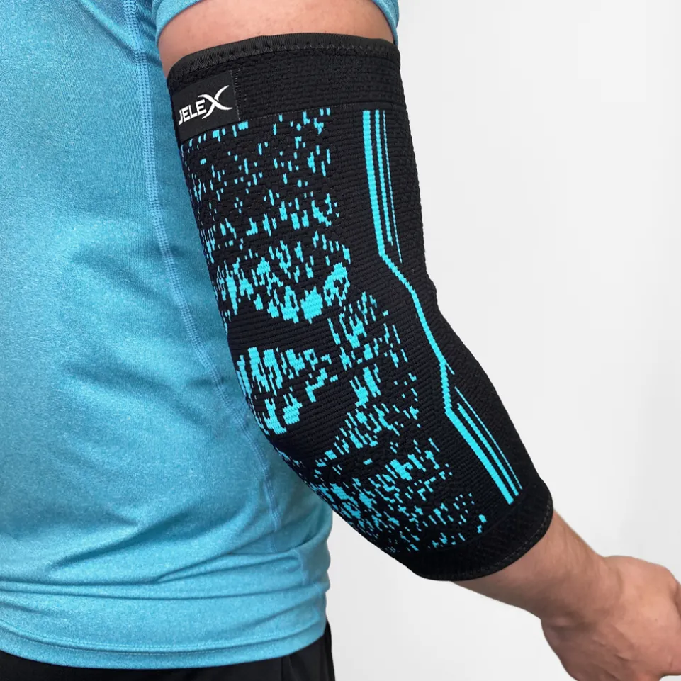 JELEX Elbow Kompressions Ellbogenbandage schwarz blau