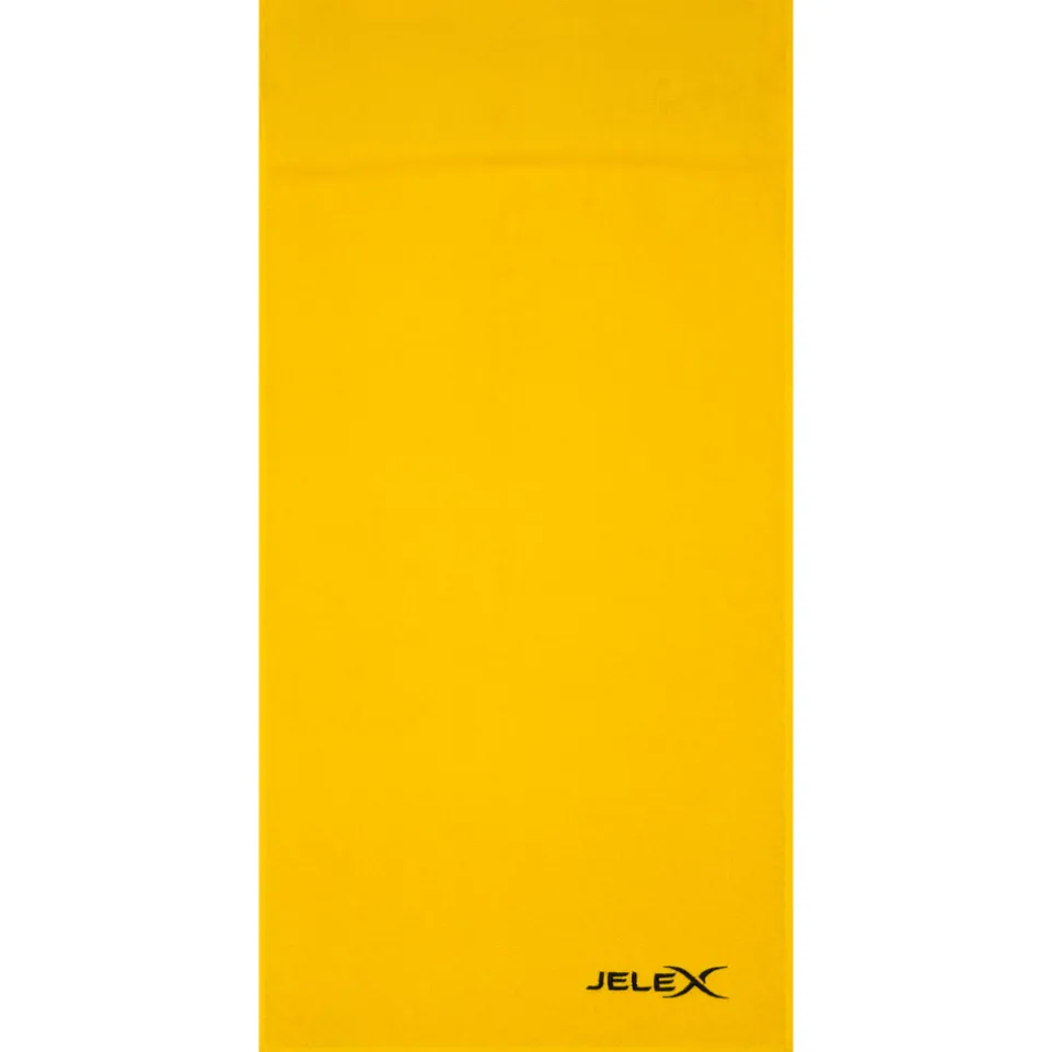 JELEX "100FIT" Fitness Handtuch mit Zip-Tasche gelb