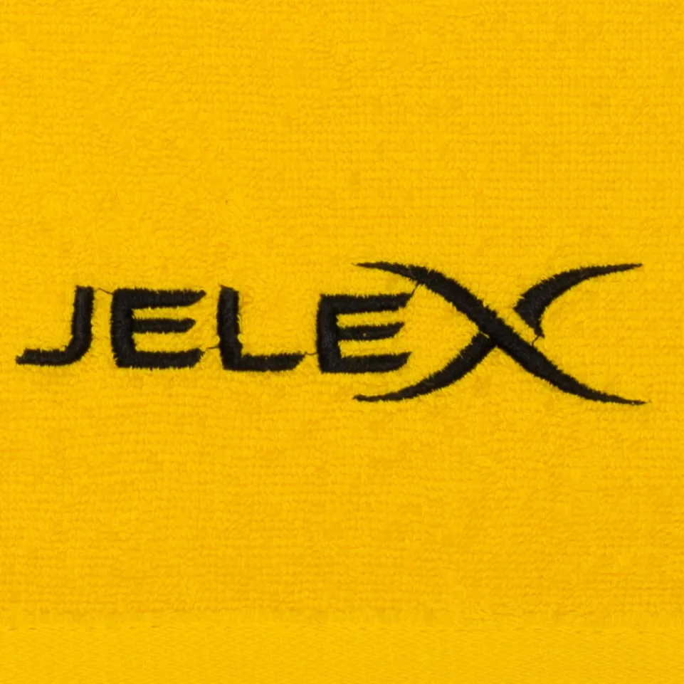 JELEX "100FIT" Fitness Handtuch mit Zip-Tasche gelb