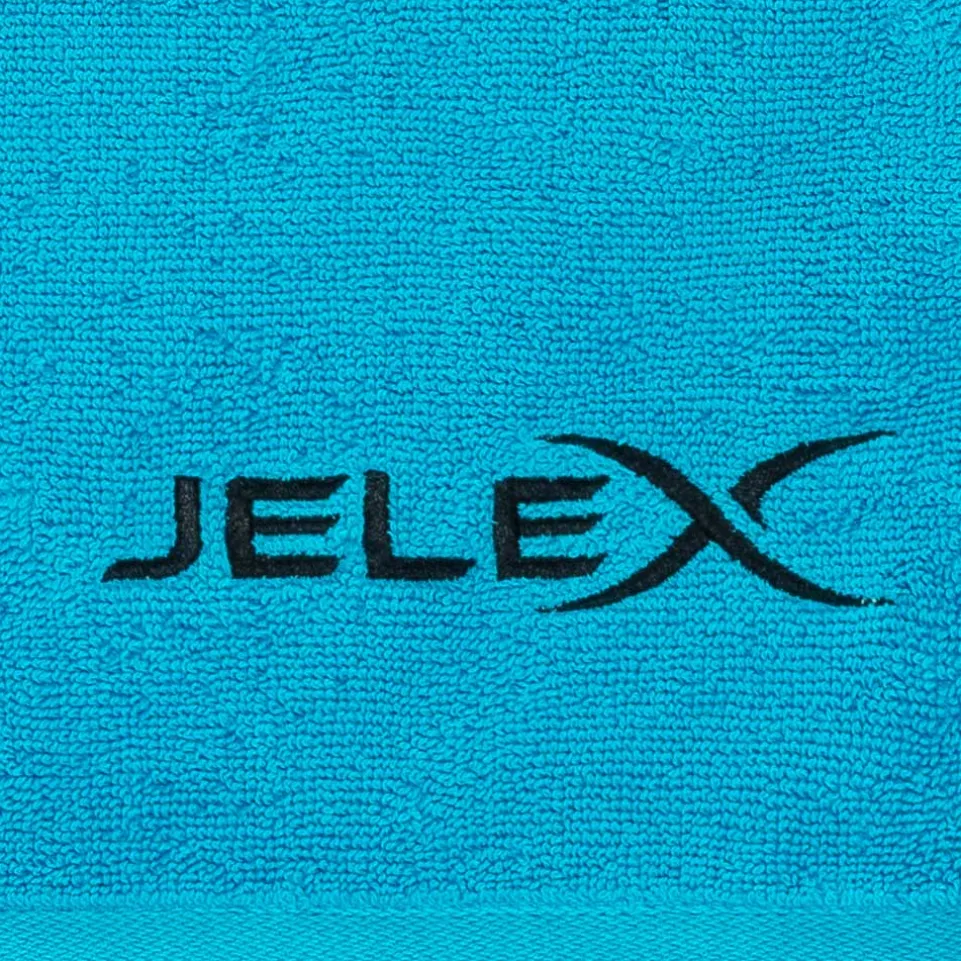 JELEX "100FIT" Fitness Handtuch mit Zip-Tasche türkis