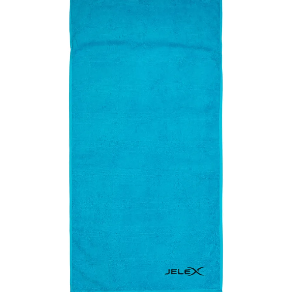 JELEX "100FIT" Fitness Handtuch mit Zip-Tasche türkis