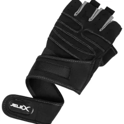 JELEX Fit gepolsterte Trainingshandschuhe schwarz-grau