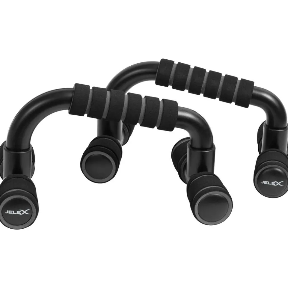 JELEX Gain Hard Push Up Bar Liegestützgriffe schwarz grau