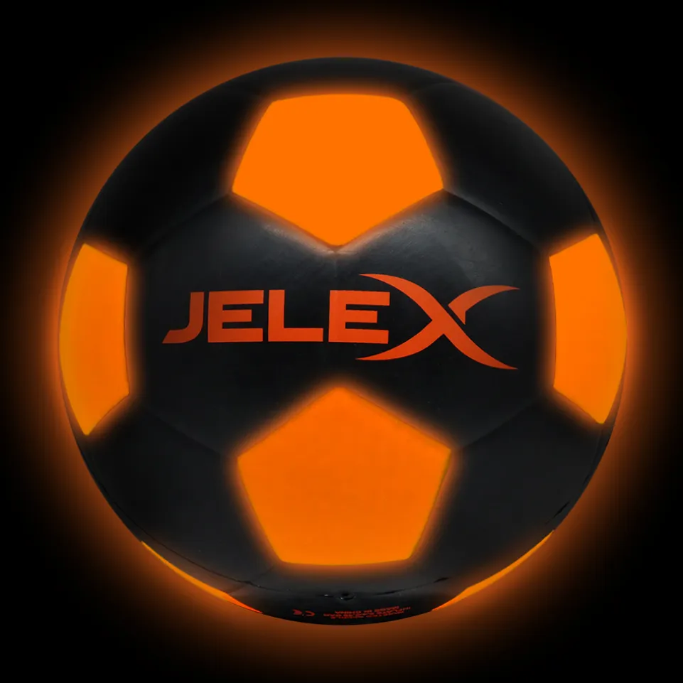 JELEX "Neon" LED Leucht Fußball schwarz/orange