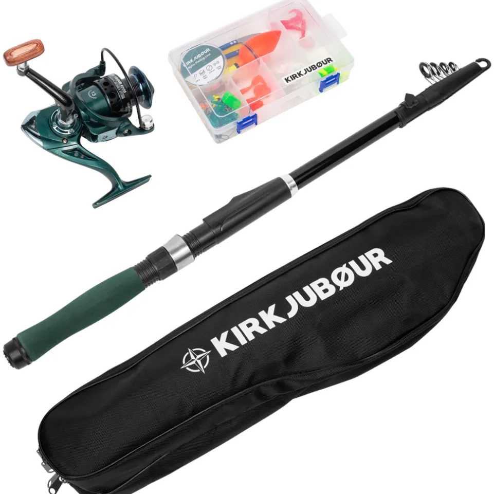 KIRKJUBØUR® "Agnatha" Teleskop-Angelrute Set 2,70 m