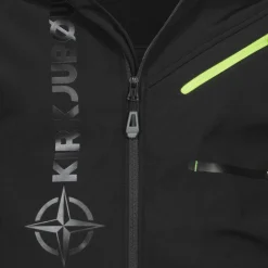 KIRKJUBØUR® "Alvik" Herren SOFTSHELLjacke 10.000 mm Wassersäule schwarz/grün