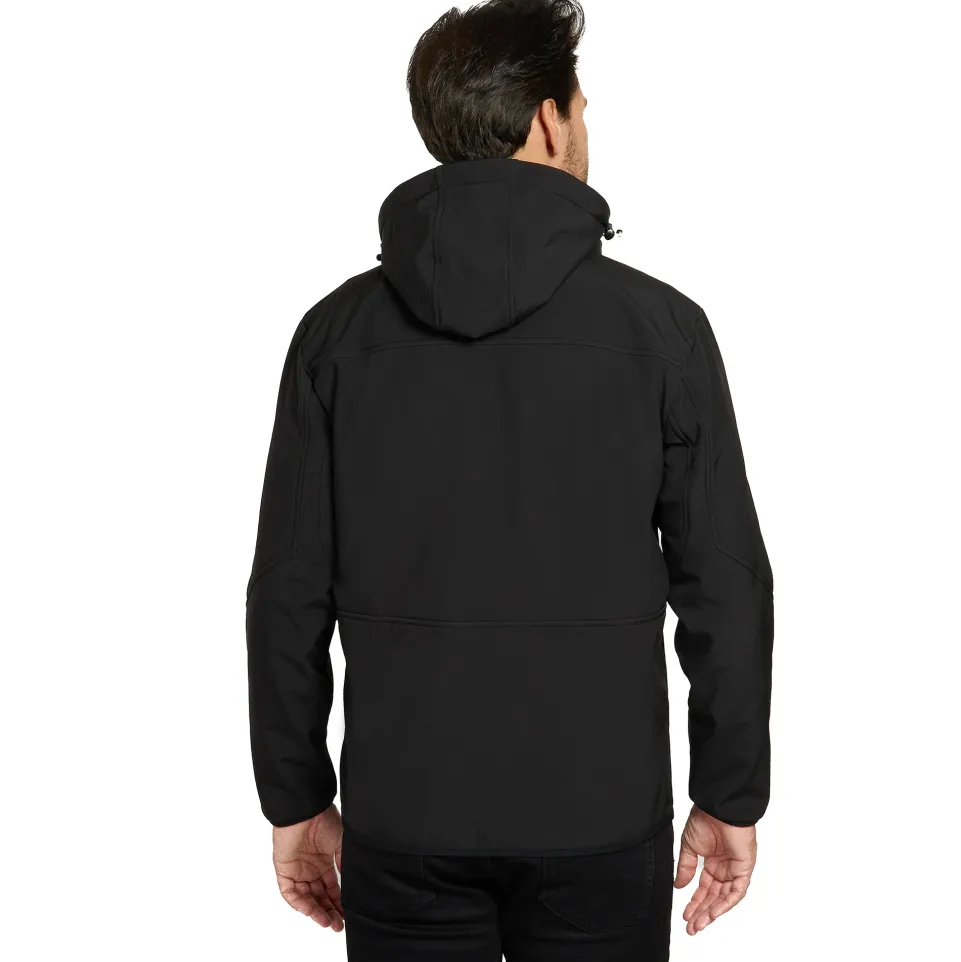 KIRKJUBØUR® "Alvik" Herren SOFTSHELLjacke 10.000 mm Wassersäule schwarz/grün