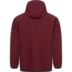 KIRKJUBØUR® "Alvik" Herren SOFTSHELLjacke 10.000 mm Wassersäule dunkelrot/schwarz