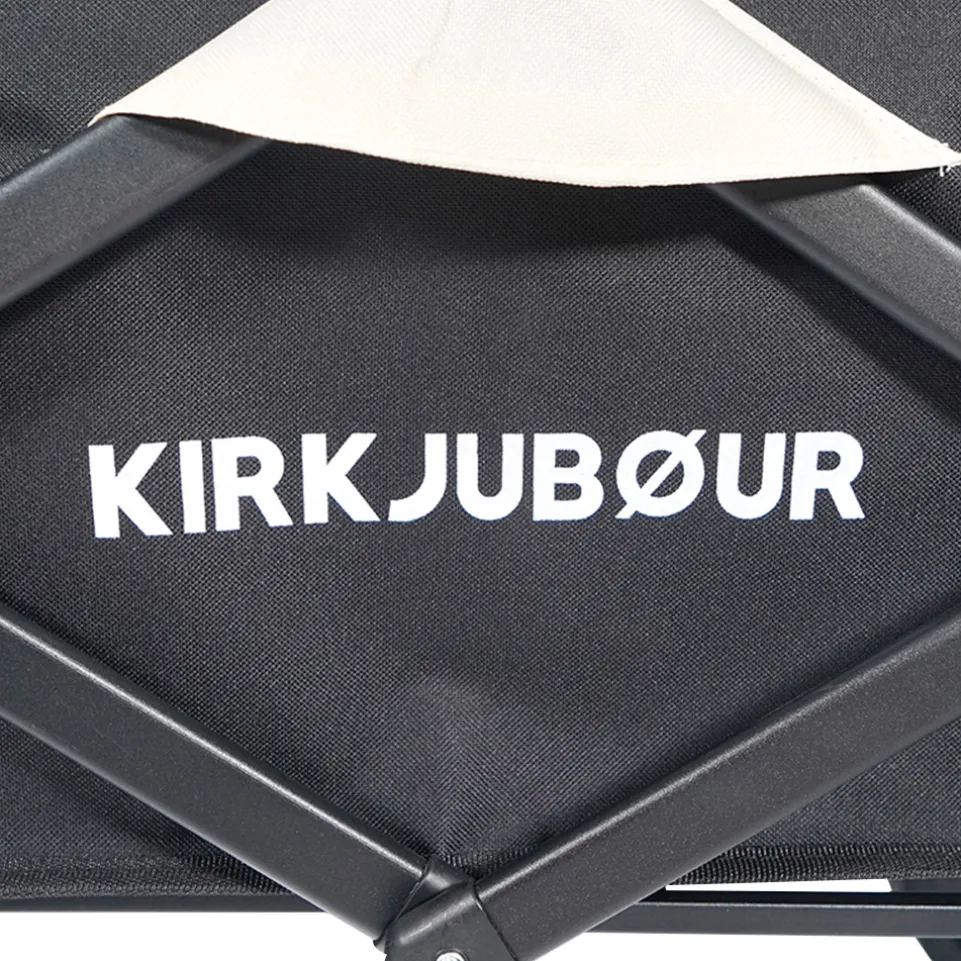 KIRKJUBØUR® "Edda" faltbarer Bollerwagen schwarz/weiß