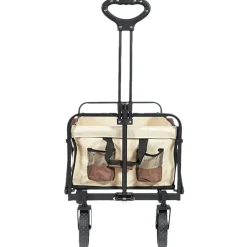 KIRKJUBØUR® "Edda" faltbarer Bollerwagen braun/beige