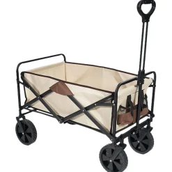 KIRKJUBØUR® "Edda" faltbarer Bollerwagen braun/beige