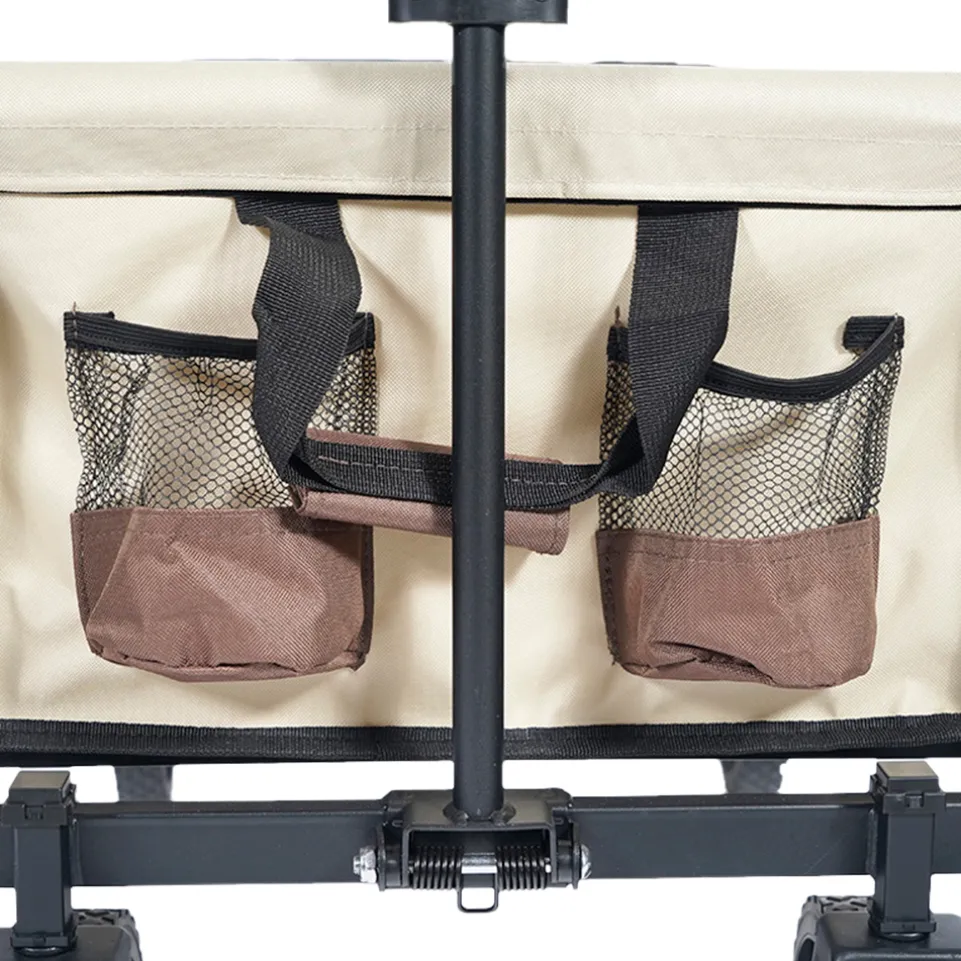KIRKJUBØUR® "Edda" faltbarer Bollerwagen braun/beige