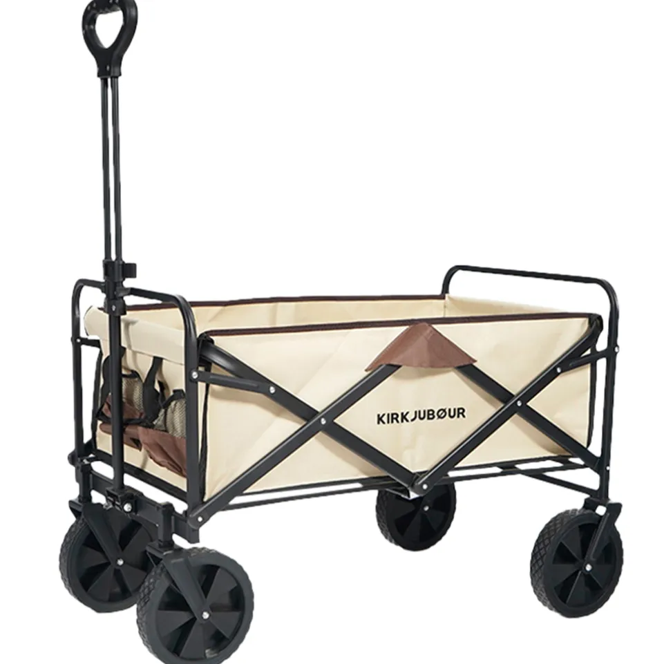 KIRKJUBØUR® "Edda" faltbarer Bollerwagen braun/beige
