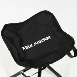 KIRKJUBØUR® "Freydis" klappbarer Vierbein Outdoor Hocker schwarz
