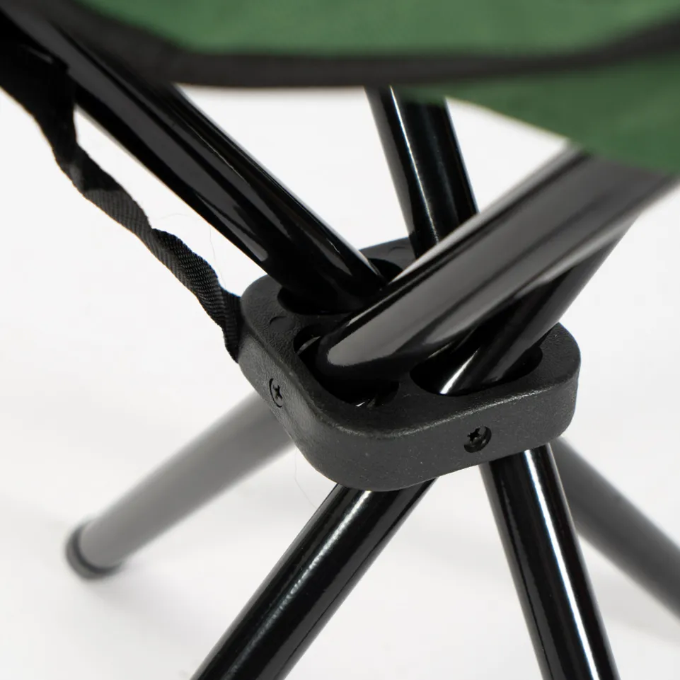 KIRKJUBØUR® "Freydis" klappbarer Vierbein Outdoor Hocker grün