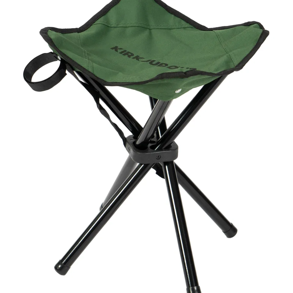 KIRKJUBØUR® "Freydis" klappbarer Vierbein Outdoor Hocker grün