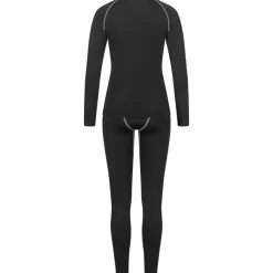 KIRKJUBØUR® "Hafjall" Damen Thermounterwäsche Set 2-tlg. schwarz