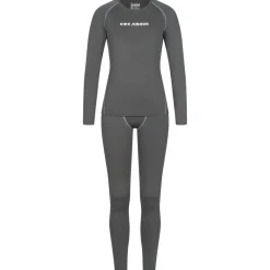 KIRKJUBØUR® "Hafjall" Damen Thermounterwäsche Set 2-tlg. grau