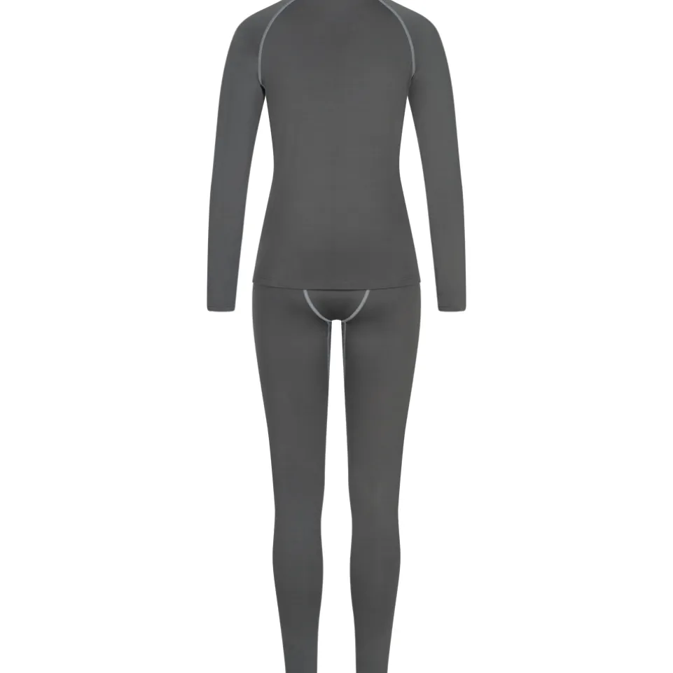 KIRKJUBØUR® "Hafjall" Damen Thermounterwäsche Set 2-tlg. grau