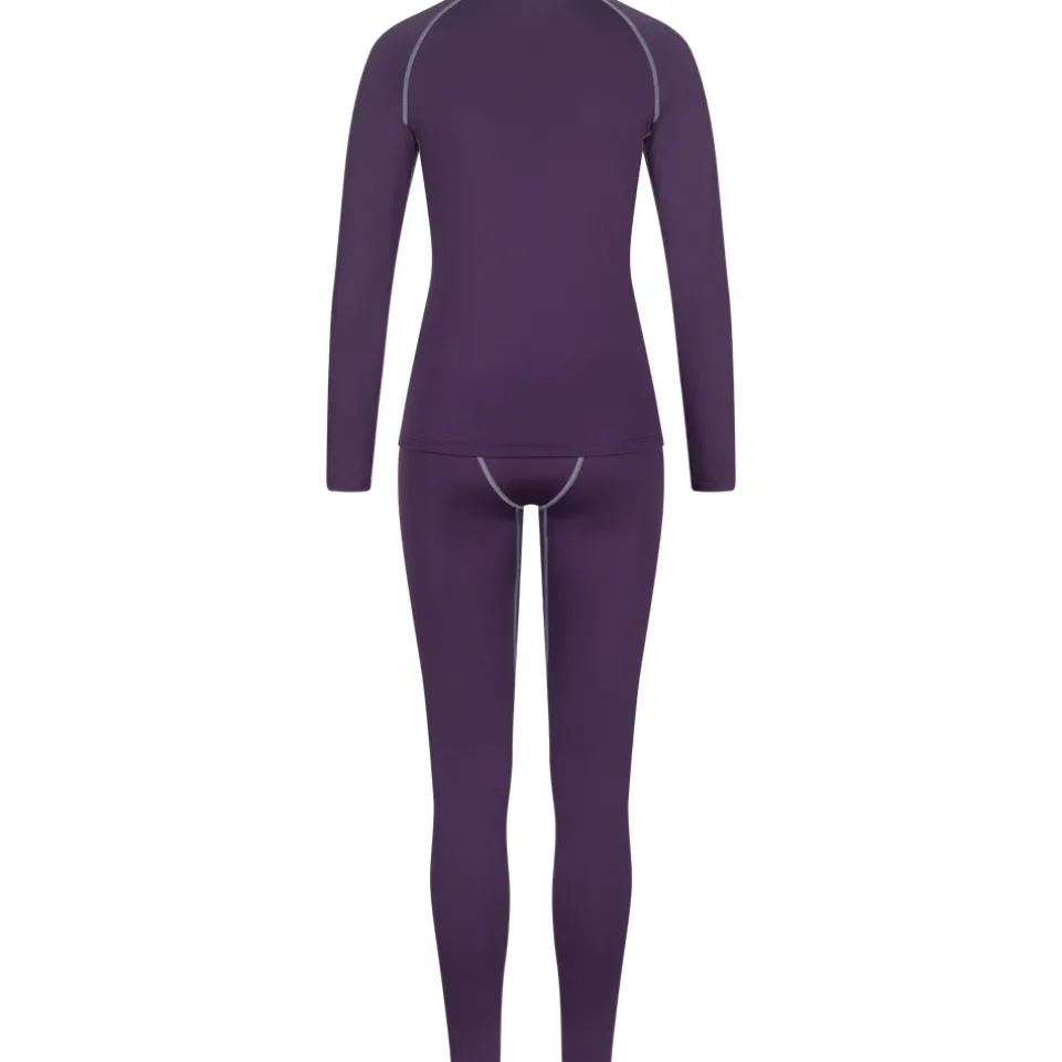 KIRKJUBØUR® "Hafjall" Damen Thermounterwäsche Set 2-tlg. lila