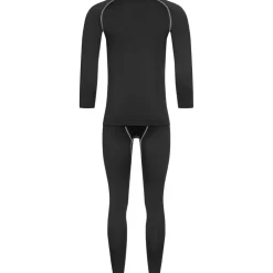 KIRKJUBØUR® "Hafjall" Herren Thermounterwäsche Set 2-tlg. schwarz