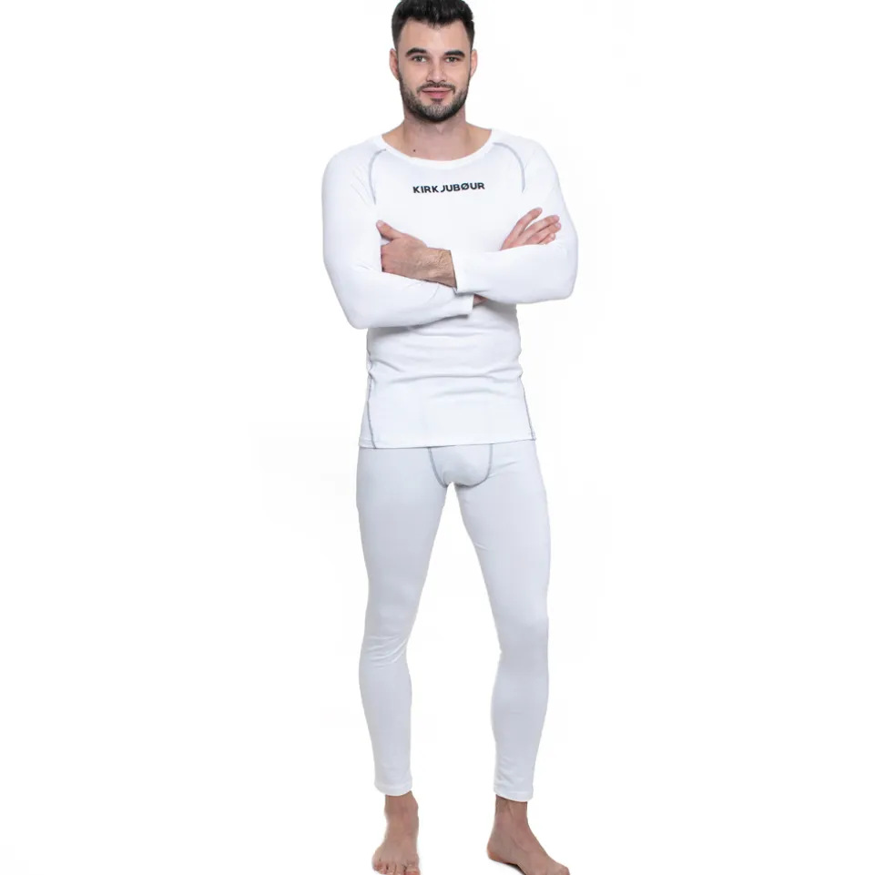 KIRKJUBØUR® "Hafjall" Herren Thermounterwäsche Set 2-tlg. weiß