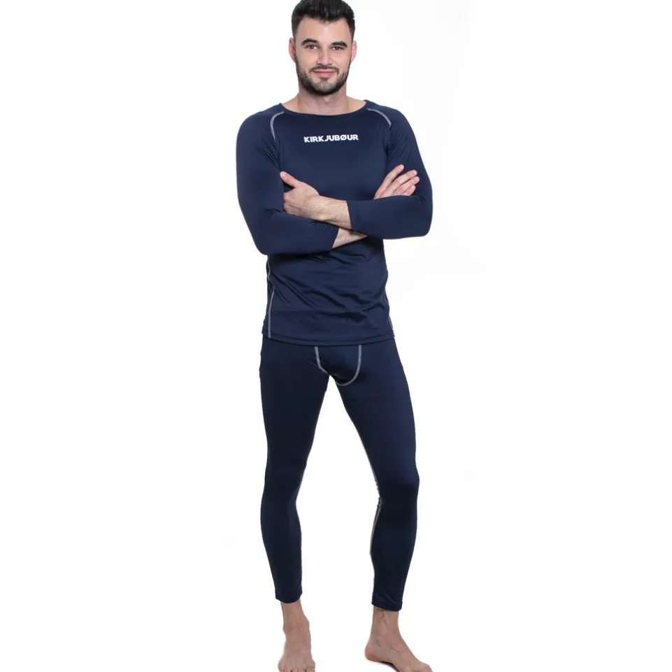 KIRKJUBØUR® "Hafjall" Herren Thermounterwäsche Set 2-tlg. blau